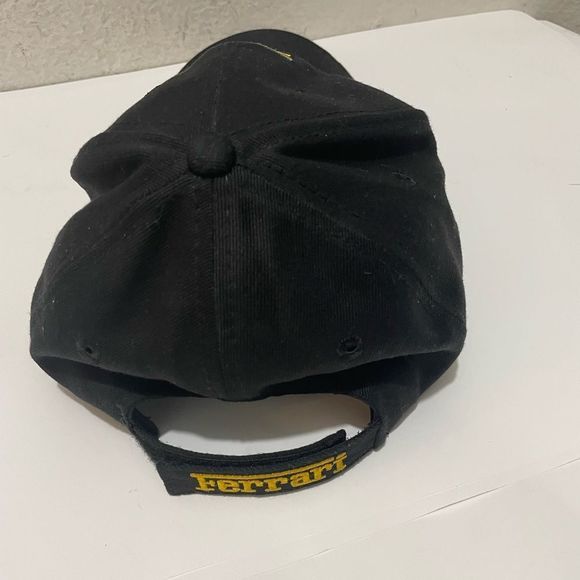 FERRARI PRANCING HORSE EMBLEM BLACK BRIM SOFT Embroidery Basebell Cap Hats - Picture 4 of 7